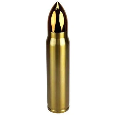 Garrafa térmica Bullet NTK Tático em formato de projétil de 1L Dourado